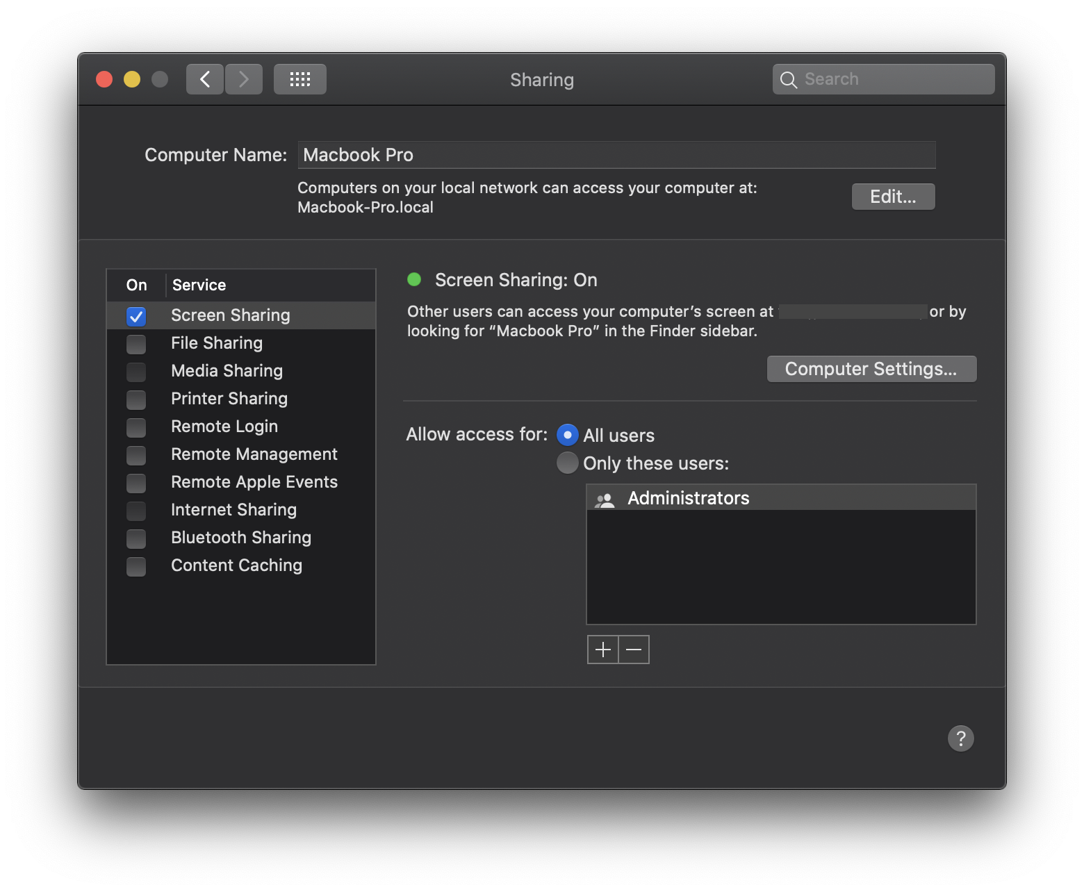 remote screen sharing mac to pc